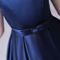 Preview: Langes Festkleid, Ballkleid im schönen Satin-Look, schlicht-elegant in 4 Farben