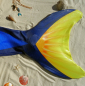 Preview: Dorie - die blaue Flosse mit coolem 3D Print, mit Bikini