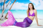 Preview: Meerjungfrauenflosse Fantastic Violetta mit Bikini