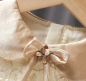 Preview: Zauberhaftes Kleidchen mit weichem Krinkel-Chiffon, Champagner