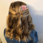 Preview: Einfach perfekt für die kleine Prinzessin: Haarclips mit wunderschönen Blüten, 3-er Set