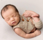 Preview: Newborn Set für kleine Gentlemen, Gilet und Hose, in Hellbraun oder Blau