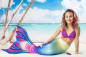 Preview: Meerjungfrauenflossen-Set "Seadream Rainbow" mit Bikini