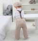 Preview: Pinkvanille Kollektion: Hellbraunes elegantes Anzug-Set für Baby Boys, 5-teilig - optional mit Weste