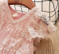 Preview: Romantisches Vintage Kleidchen mit Spitzen und Chiffon - Vanille oder Rosa