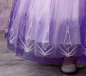 Preview: Eisköniginnen-Traumkleid lang, in violettblau mit Schleier