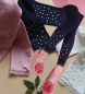 Preview: Romantische Leggings mit Glitzer und Perlen