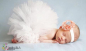 Preview: Newborn Tutu Set weiss, rosa oder hellgelb