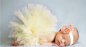 Preview: Newborn Tutu Set weiss, rosa oder hellgelb