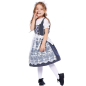 Preview: Dirndl für Mädchen - chic in navy-weiss, inklusive Bluse und Häubchen