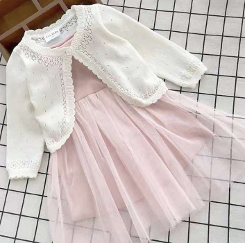 Hübsches Jäckchen, Bolero, aus weicher Baumwolle, offwhite - für Babys und Mädchen