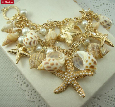 Bettelarmband mit Muscheln