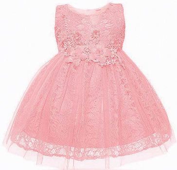 Auch kleine Grössen: Elegantes Festkleid, Taufkleid mit Blüten, Weiss, Rosa oder Altrosa - solange Vorrat!