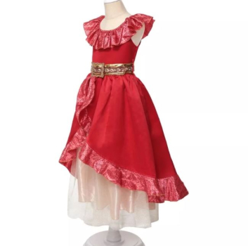 Kostümkleid von Elena inspiriert - wunderschön rot, mit Rüschen