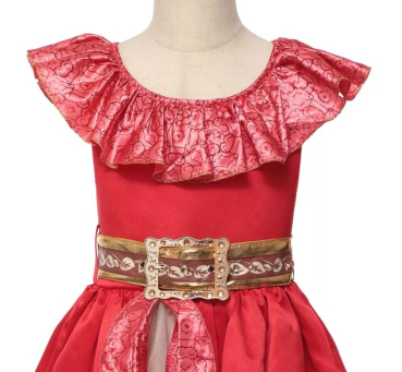 Kostümkleid von Elena inspiriert - wunderschön rot, mit Rüschen