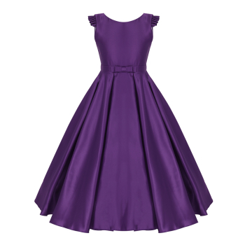 Langes Festkleid, Ballkleid im schönen Satin-Look, schlicht-elegant in 4 Farben