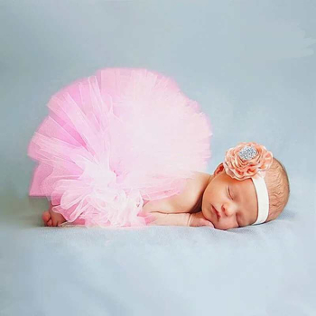 Newborn Tutu Set weiss, rosa oder hellgelb