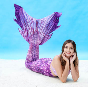 Meerjungfrauenflossen-Set Sirena Premium VIOLETT, in Erwachsenengrössen