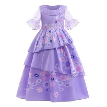 Inspiriert von Isabella:  Prinzessinnenkleid in Lavendel, glamourös mit Volants