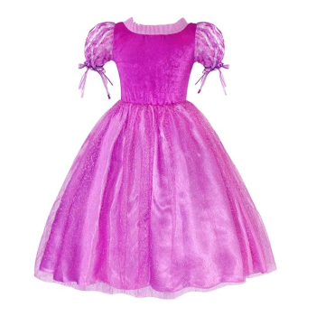 Violetter Glitzer-Traum - bauschiges Kleid für Rapunzel & Co