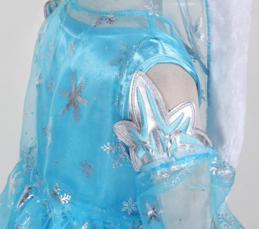 Eisköniginnen-Kleid mit Fellsaum und Kapuze, nur noch Grösse 122