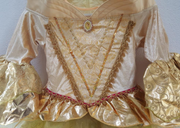 Tolles, bauschiges Prinzessinnen Kleid - goldglitzernd - wenige Reststücke!