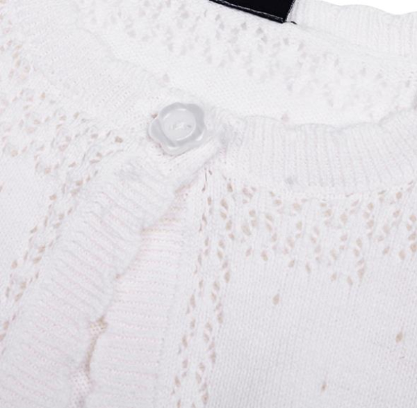 Hübsches Jäckchen, Bolero, aus weicher Baumwolle, offwhite - für Babys und Mädchen