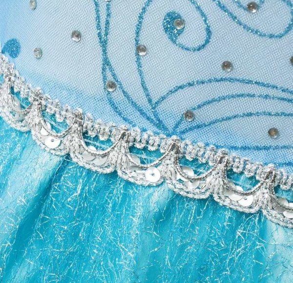 Von Elsa inspiriert: Prächtiges Eisköniginnenkleid - Glitzertraum mit Schleppe