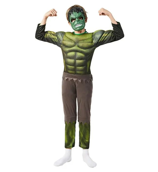 Monsteralarm! Kinderkostüm von Hulk inspiriert - inklusive Maske