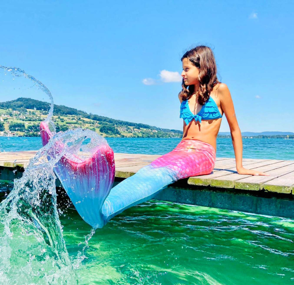 Meerjungfrauenflossen-Set 'Sunrise' mit Bikini, solange Vorrat