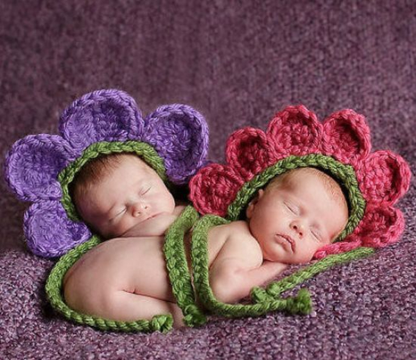 Blumenkinder - herziges Outfit für Babyfotos - verschiedene Farben