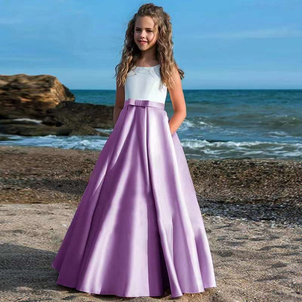 6 Farben - Eigenproduktion: Premium Traumkleid - Satin, bicolor - sehr edel