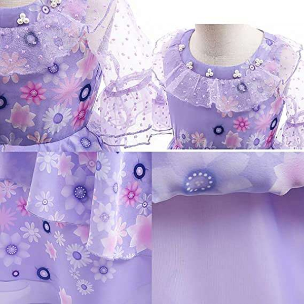 Inspiriert von Isabella:  Prinzessinnenkleid in Lavendel, glamourös mit Volants