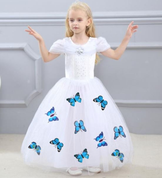 Prinzessinnen Glitzer-Traumkleid in weiss