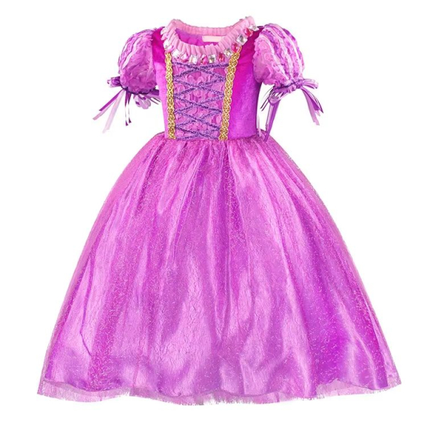 Violetter Glitzer-Traum - bauschiges Kleid für Rapunzel & Co