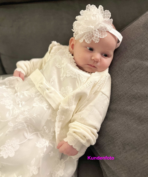 Hübsches Jäckchen, Bolero, aus weicher Baumwolle, offwhite - für Babys und Mädchen